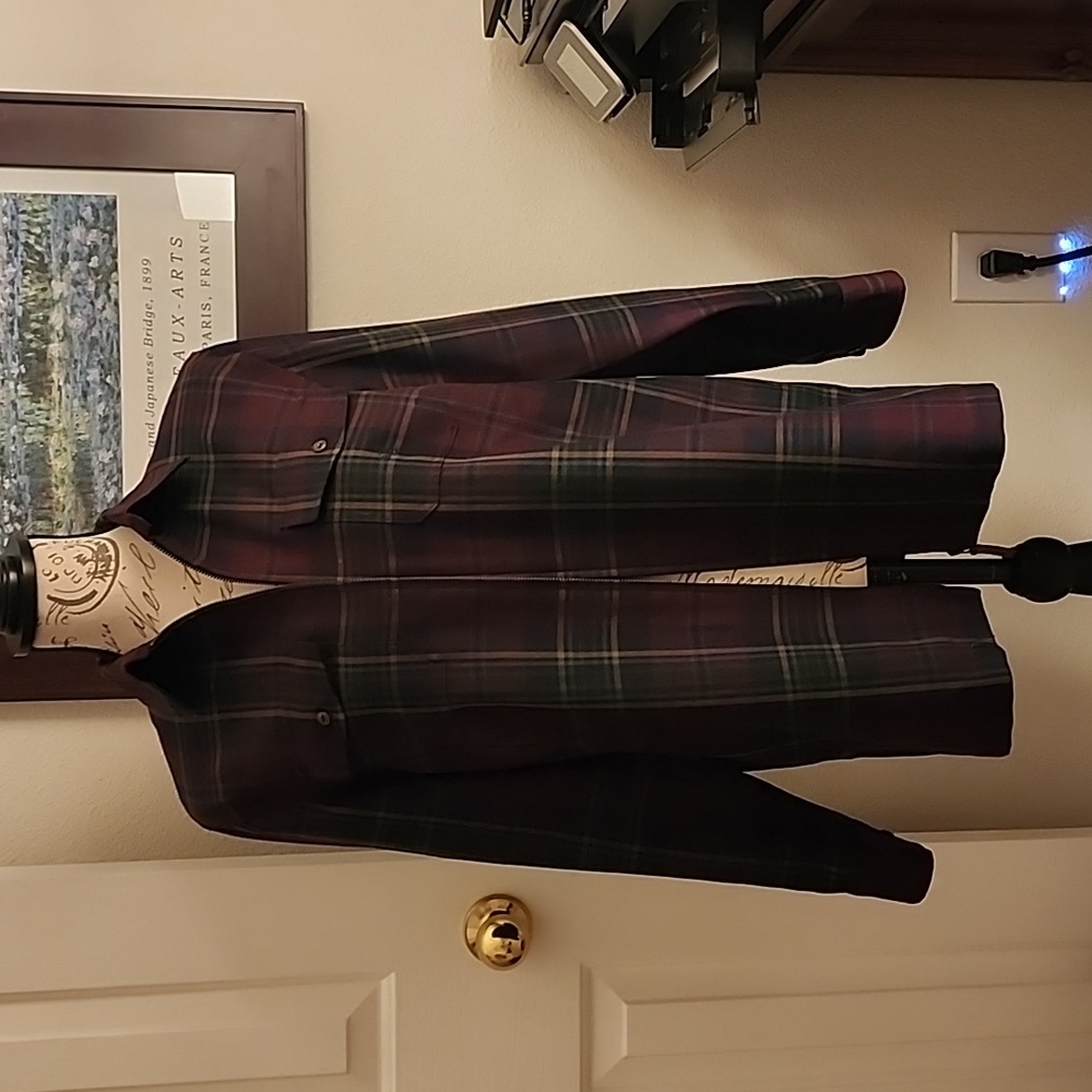 Ralph Lauren worsted wool zip front top/jacket.